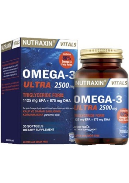 Omega 3 Ultra 2500 Mg 30 Yumuşak Kapsül