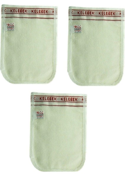 Kelebek Kalın Beyaz Banyo Hamam Kesesi 3 Adet 25X17 cm Kse