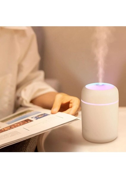 Ulrasonik Oda Hava Ortam Nemlendirici Ve Buhar Makinesi 300 Ml Beyaz indirimleri