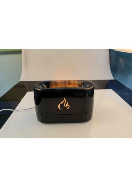Hava Nemlendirici Alev Difüzör Flame Aroma Buhar Makinesi 200ml Yatak Odası Araba Kreş Ofis Yoga