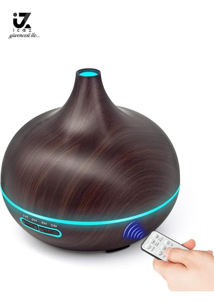 Icz Ultrasonic 550ml Hava Nemlendirici Ahşap Görünüm Ortam Nemlendirici Hava Nemlendirici Buharlı 7 Led indirimleri