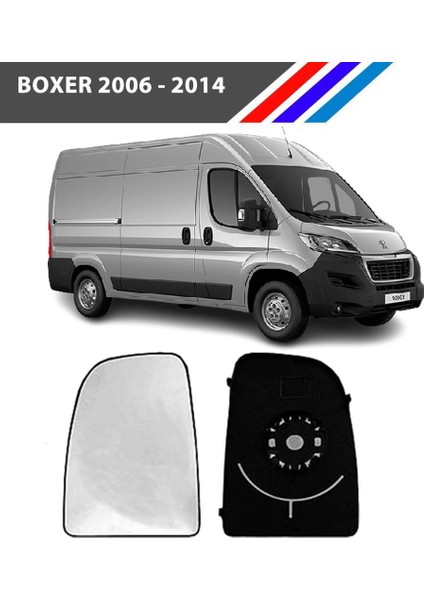 Peugeot Boxer Sol Dış Ayna Üst Büyük Camı Sürücü Tarafı Mekanik Tip 2006 Sonrası