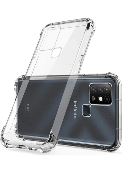 Infinix Note 11 ile Uyumlu Kapak Kamera Korumalı Şeffaf Airbag Antishock Köşe Korumalı Silikon Şeffaf Kılıf