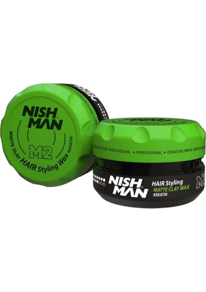 Nıshman M2 Saç Şekillendirici Keratin Doğal Parlak Kil Wax
