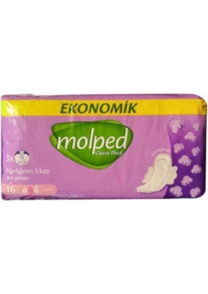 Kanatlı Uzun Ekonomik 16'lı 3 Adet Molped