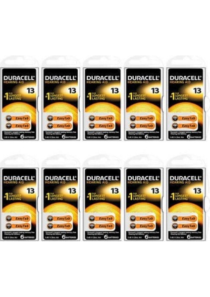 Duracel 13 Numara Kulaklık Pili 10 Paket 6'lı Duracell 13 Numara Kulaklık