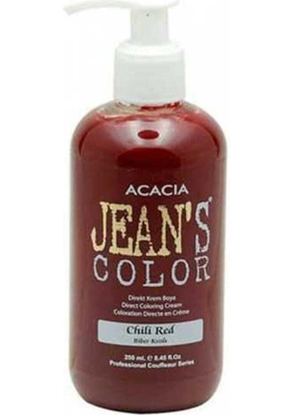 Acacia Jean's Color Biber Kızılı 250ml. Chılı Red Amonyaksız Balyaj Renkli Saç Boyası