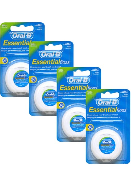 Oral B Essential Floss Mint Naneli 50 Metre 4 Adet Diş Ipi