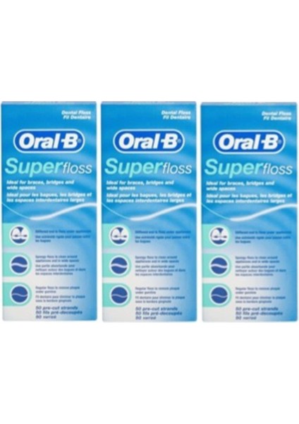 Oral B Super Floss Diş Ipi 50 Adet X 3 Adet