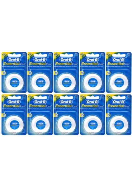 Essential Floss Diş Ipi 50 M - Özel Seri Unwaxed X 10 Adet