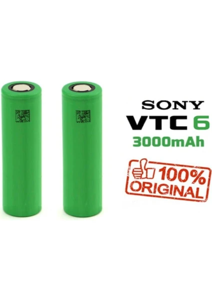 Vtc 6 18650 3.7V 3000 Mah Pil 2'li