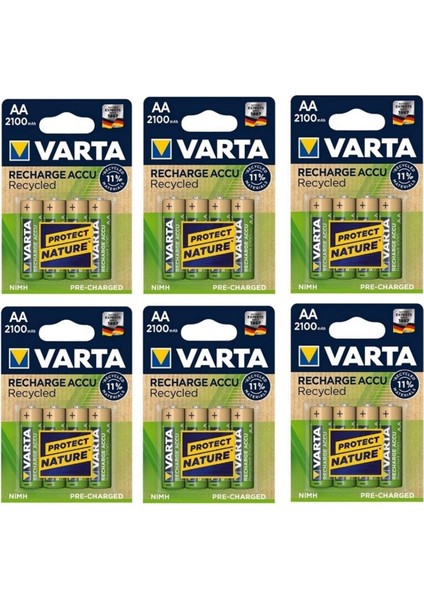 2100 Mah 1.2V Aa Şarjlı Pil 24LÜ