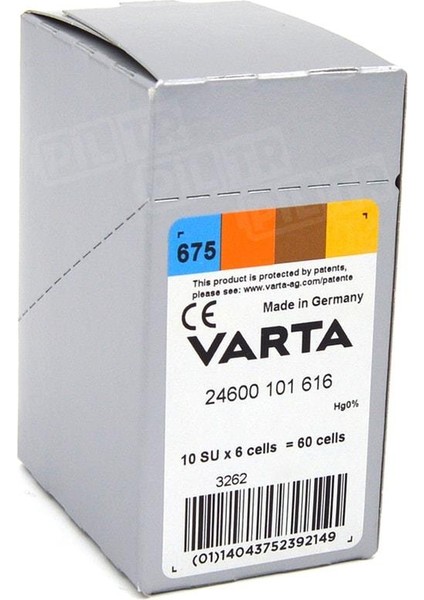 675 Numara Işitme Cihaz Pili 6X10 (60 Adet) fiyatları