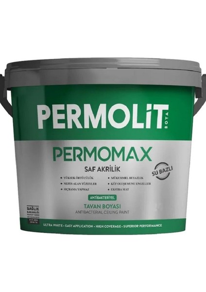 Permomax Antibakteriyel Tavan Boyası 3.5 kg