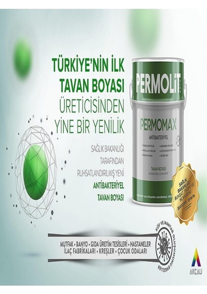 Permomax Antibakteriyel Tavan Boyası 3.5 kg modelleri
