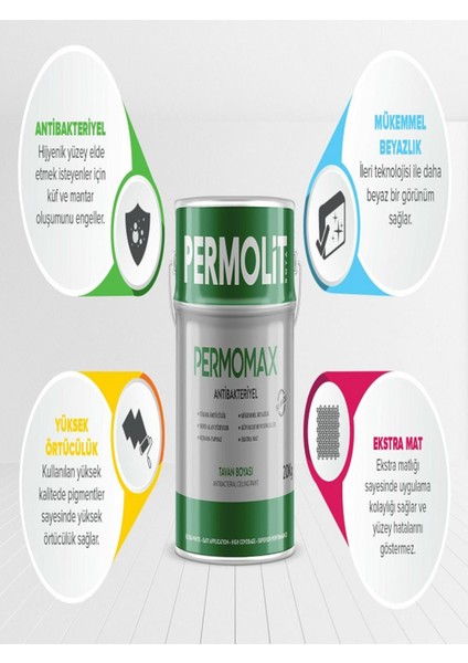 Permomax Antibakteriyel Tavan Boyası 3.5 kg fırsatları