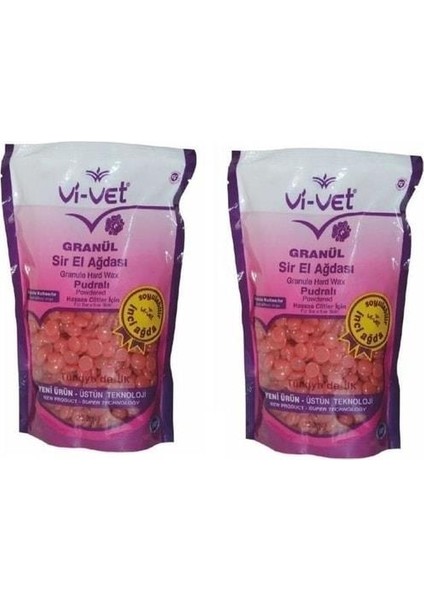 Vi Vet Vivet Granül Soyulabilir Boncuk Sir Ağda Pudralı 250 gr 2 Adet