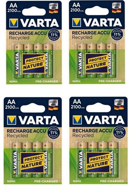 2100 Mah 1.2V Aa Şarjlı Pil 56616 (16 Adet)