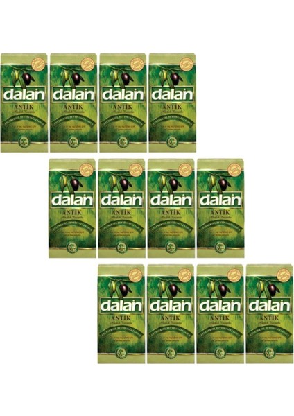 Antik Zeytin Yağlı Geleneksel Yeşil Kalıp Sabun 12 Paket
