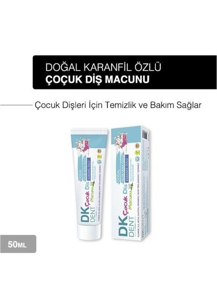 Dk Dent Dogal Aloe Vera ve Karanfıl Ozlu Cocuk Dıs Macunu-50 ml