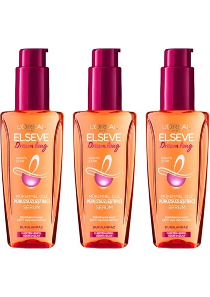 Loreal Paris Mükemmel Düz Pürüzsüzleştirici Serum 100 ml x 3 Adet