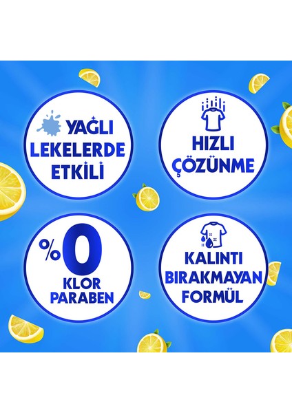 Toz Çamaşır Deterjanı Limon ve Karbonat Renkliler ve Beyazlar İçin 10 KG