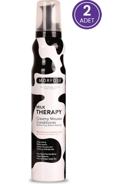 2X200ML. Milk Therapy Saç Bakım Köpüğü