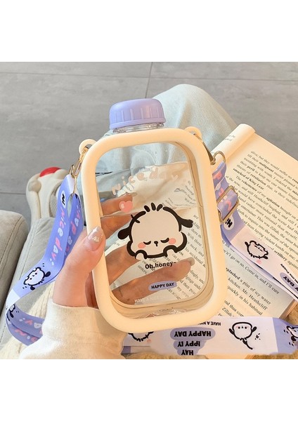 Girls Cute Plastic Cup Strap Portable Water Bottle With Strap (Yurt Dışından) fırsatları