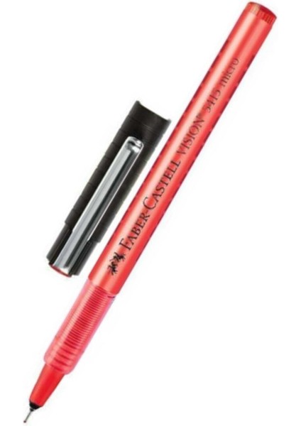Faber Castell Kırmızı 1475 5415 Vision 0.3 mm Iğne Uç Roller Kalem