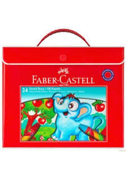 Faber Castell Faber-Castell Plastik Çantalı Boya Tutuculu Pastel Boya, 24 Renk