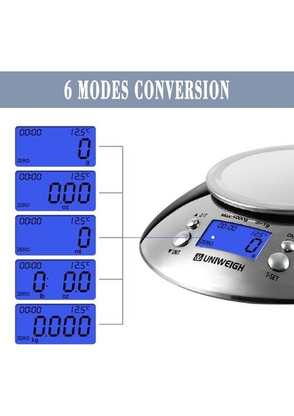 Dijital Mutfak Ölçeği Yüksek Doğruluk Işlevli Gıda Ölçeği Çıkarılabilir Kase ile 2.15L Sıvı Ses, Oda Sıcaklığı, 11LB / 5kg | Mutfak Terazi (Yurt Dışından)