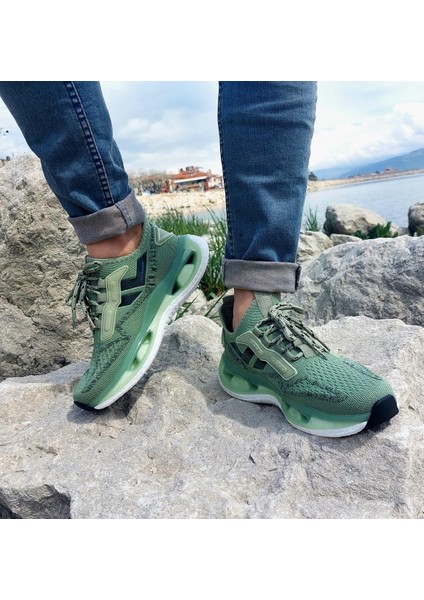 2357-2356 Haki Air Yumuşak Taban Erkek Spor Ayakkabı