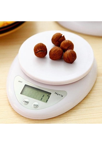 1 Adet Dijital Mutfak Gıda Terazi 5 kg / 1g Ağırlık Dengesi Gıda Diyet (Yurt Dışından)