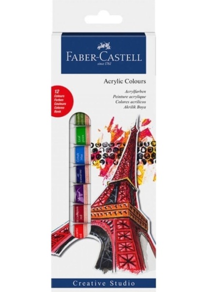 Faber Castell Akrilik Boya 12X12 ml Tüp Set