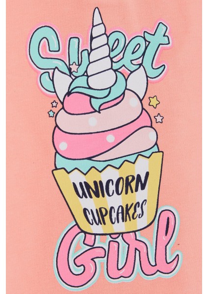 Kız Çocuk Sweatshirt Unıcorn Baskılı 9 Ay-3 Yaş, Somon fırsatları