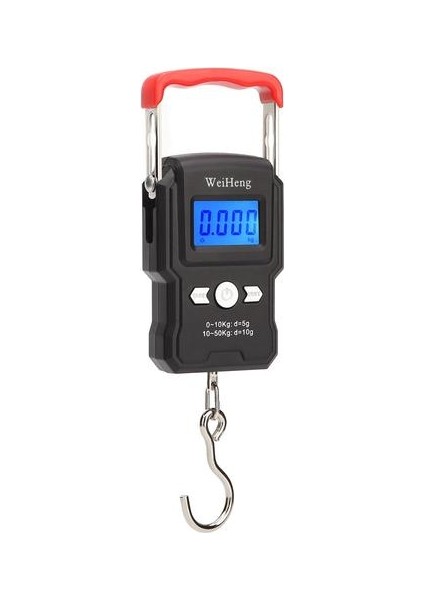 50KG / 10G LCD Dijital Ekran Arka Işık Taşınabilir Asılı Kanca Ölçeği Çift Hassasiyet Balıkçılık Seyahat Mini Elektronik Tartı Ölçeği | Mutfak Terazi (Yurt Dışından)