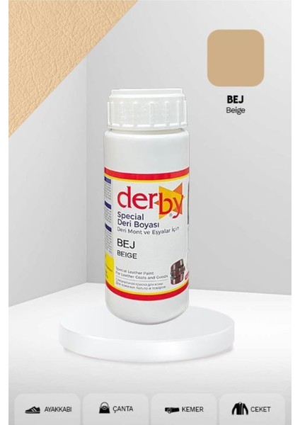 Special Bej Deri Boyası 100 ml Mont Eşya Çanta Kemer Cüzdan Ayakkabı Deri Boyası