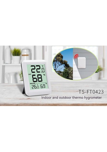 Kablosuz Iç ve Dış Mekan Elektronik Sıcaklık ve Nem Ölçer Ev Bebek Odası Asılabilir (Yurt Dışından)
