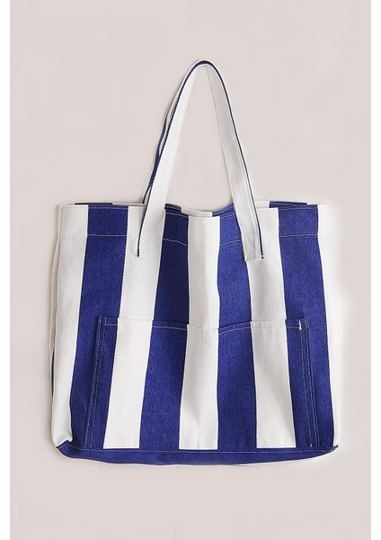 İreyun Kadın Kanvas 2 Cepli Günlük Renkli Plaj Omuz Çantası