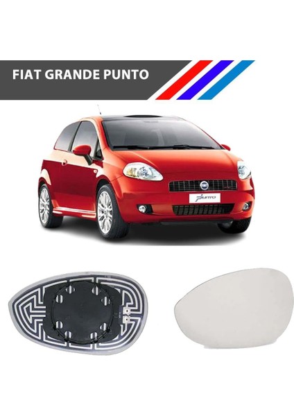 - Fiat Grande Punto Sol Dış Ayna Camı Sürücü Tarafı Isıtmalı 2005 Sonrası 71740497