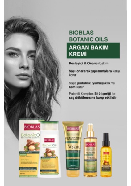 Botanic Oils Argan Yağlı Saç Kremi 250 ml Onarıcı Argan Saç Bakım Kremi