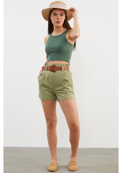 Yüzücü Model Crop Atlet - Yeşil fiyatları