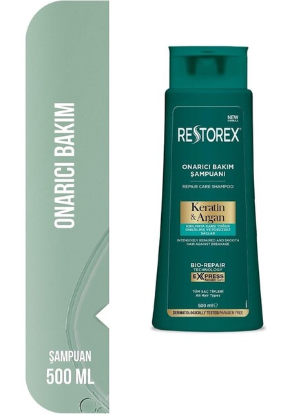 Keratin & Argan Şampuan 500 Ml 3 Adet Restorex Argan