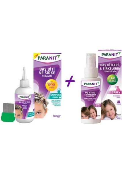 Saç Biti Ve Sirke Tedavi Seti Şampuan + 100 Ml Sprey Skt:07/2023