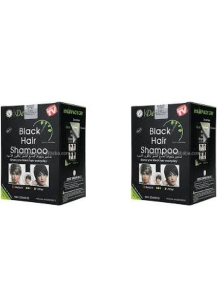 Siyah Şampuan Black Hair Shampoo Seti 25 Ml X 20 (2 Paket)