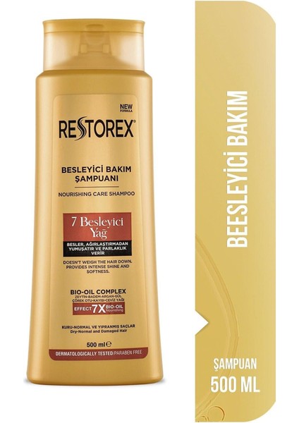 Bakım Şampuanı 7 Besleyici Yağ 500 Ml + Keratin & Argan Şampuan 500 Ml Restorex Besleyici Yağ + Keratin modelleri