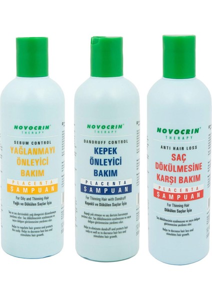 Placenta Therapy Şampuan Seti 300 Ml * 3 Lü Set Nov