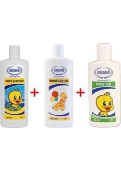 Bebek Şampuan 300mlı*Duş Jeli 300ml*Bebek Yağı 200ml