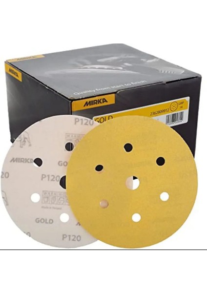 Mırka Zımpara Epoksi Reçine Tekne Mobilya Gold Serisi 120 Kum Cırtlı 150 mm 100 Adet fiyatları