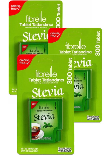 Stevia Tablet Tatlandırıcı 300 Tablet x 3